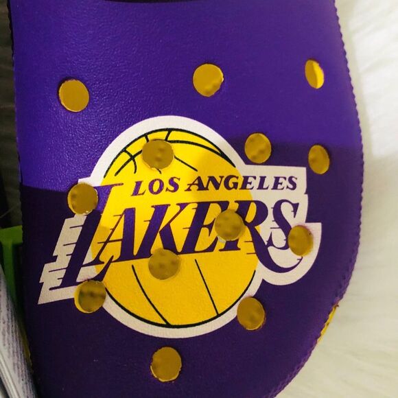 NBA Los Angeles Lakers Classic Clog Crocs Comfort Sunflower M7W9‎ NEW main image 4